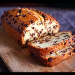 Delicious gluten-free chocolate chip bread fresh out of the oven.