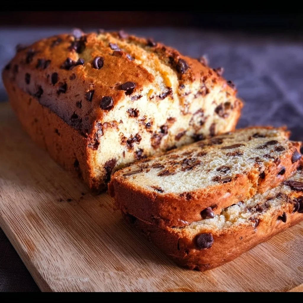 Delicious gluten-free chocolate chip bread fresh out of the oven.