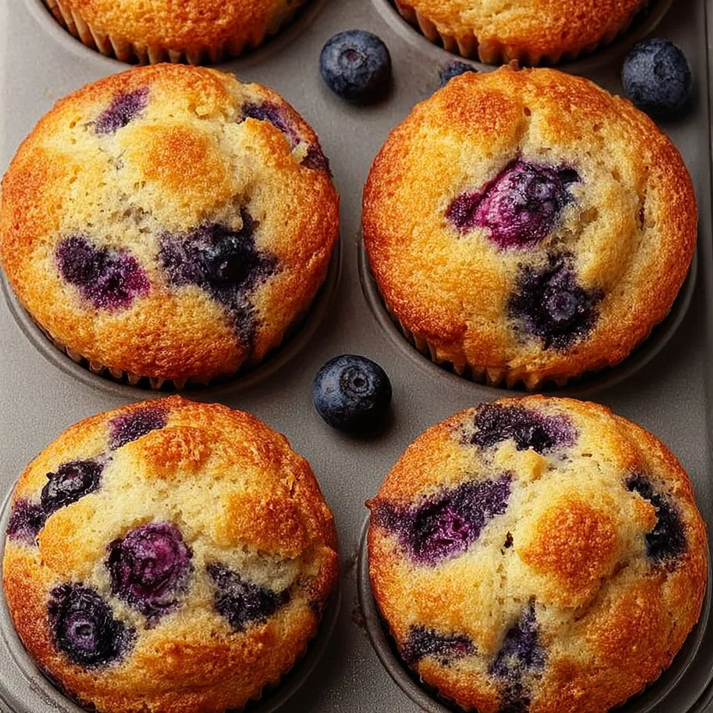 High Protein Blueberry Muffins