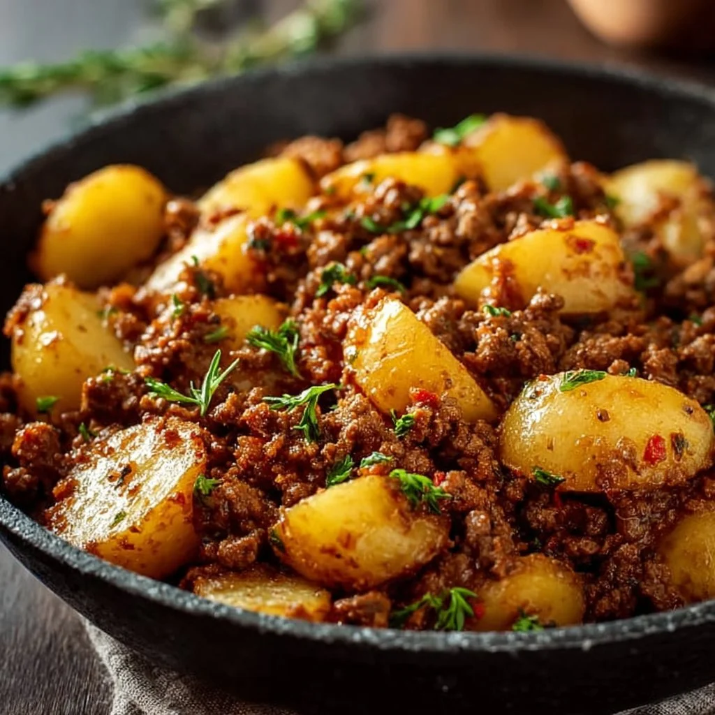 High Protein Ground Beef with Potatoes Recipe