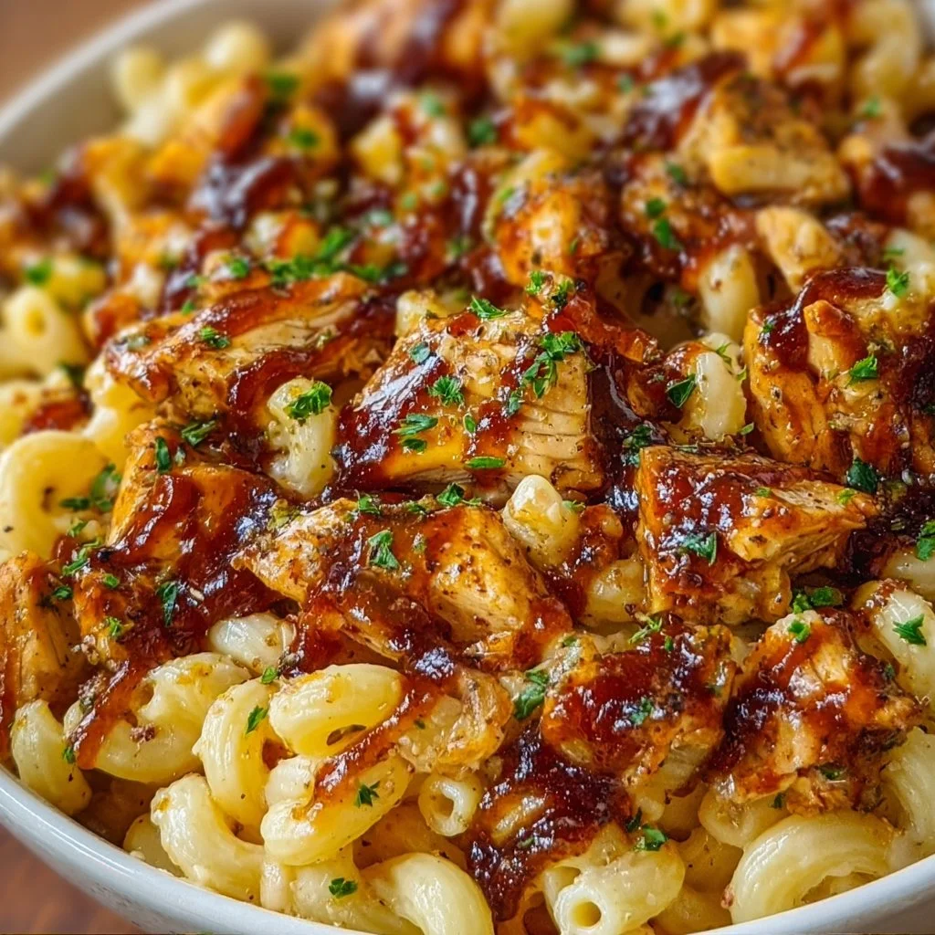 High-Protein Honey BBQ Chicken Mac & Cheese
