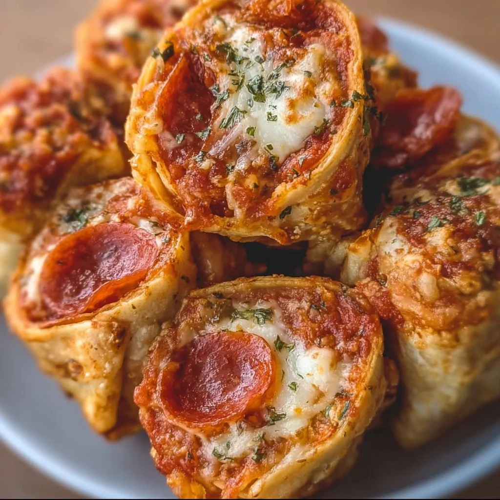 High protein pepperoni pizza rolls for a tasty and nutritious snack