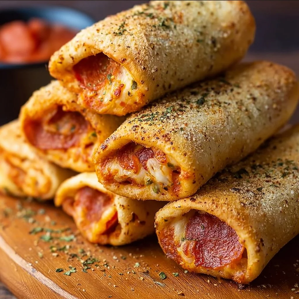 High Protein Pepperoni Pizza Rolls