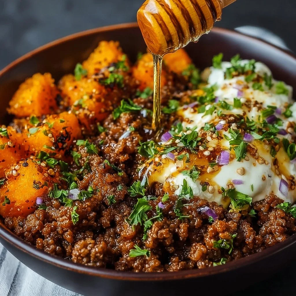 Viral Ground Beef Hot Honey Bowl